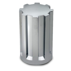 33MM X 3.5 Inch Chrome Plastic Gear Screw-On Lug Nut Cover