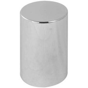 33MM X 4.25 Inch Tall Style Chrome Plastic Cylinder Screw-On Nut Cover