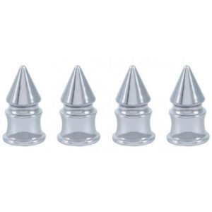 Chrome Spike Valve Stem Caps - 4 Pack
