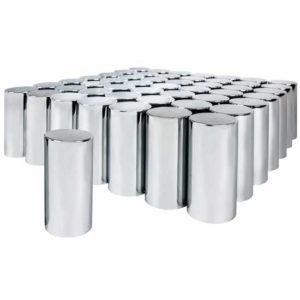 33 MM X 4.25 Inch Tall Cylinder Thread-On Nut Cover - 60 Pack