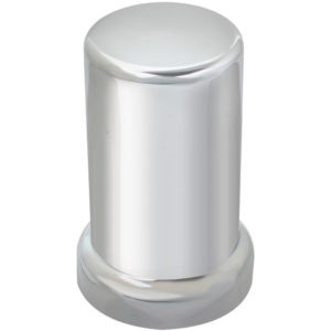 33MM X 3-3/8 Inch Chrome Plastic Tube Push-On Lug Nut Cover With Flange