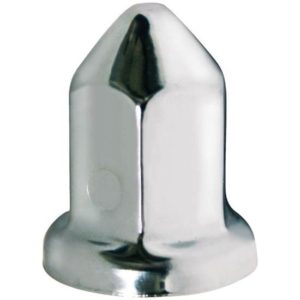 Chrome Plated Steel 33MM Push-On Lug Nut Cover W/ Flange