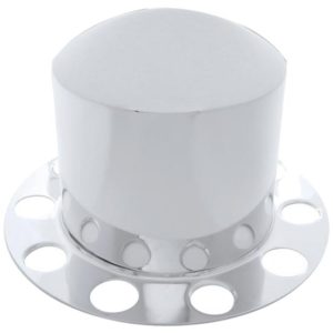 Chrome Dome Rear Axle Cover 2 PC Kit W/ Holes For 1.5 Inch Lug Nuts