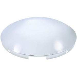 Chrome Even 4 Notched Dome Front Hubcap With 7/16 Inch Lip