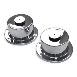 Chrome-Plated Billet Aluminum Front Oil Cap Cover Smooth Face Without Window - 4.50 Inch Bolt Pattern