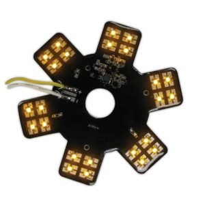 5 1/8 Inch Amber Star Inner Air Cleaner LED W/ 24 Diodes For 13 Inch Donaldson & Vortox Air Breathers