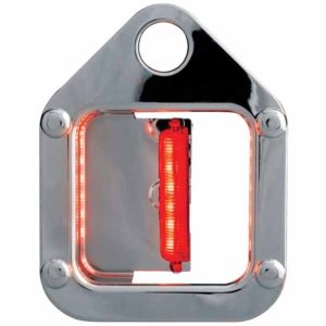 Chrome Door Handle Cover W/ 6 Red LEDs - Driver Side