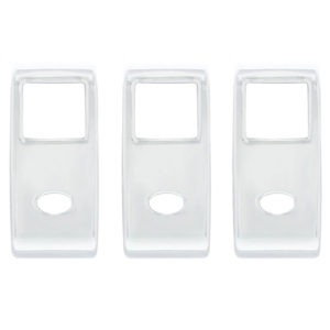 Chrome Rocker Switch Covers With 2 Openings For Peterbilt 579, 567 & 587