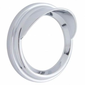 Chrome 3.75 Inch Speedometer & Tachometer Bezel W/ Visor For Freightliner FL120, FL132, FLC112