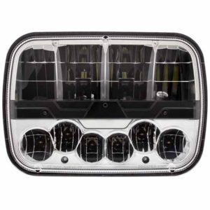 5 X 7 Inch High Power LED Headlight With Poly Lens, Housing - 600 Lumen Low Beam 1100 Lumen High Beam
