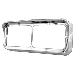 Dual Square Headlight Bezel W/ Visor For Peterbilt, Kenworth, Freightliner & Western Star