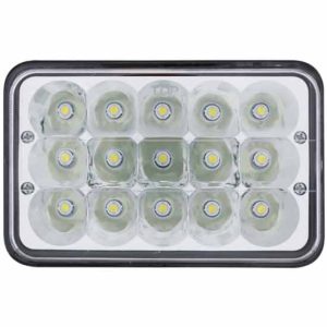 4 X 6 Inch Chrome Rectangular Super Bright LED High/Low Beam Headlight