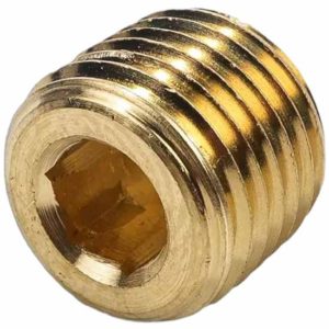 1/4 Inch Brass Recessed Hex Head Plug