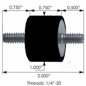 Grille Mount Isolator, Replaces 17-12127-000 For Freightliner Classic, Classic XL, FLD, Cascadia