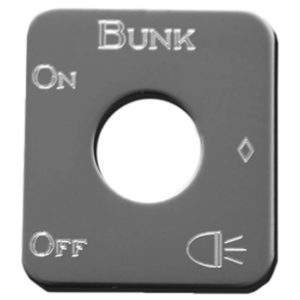 Rockwood Stainless Steel Bunk Light Switch ID Plate