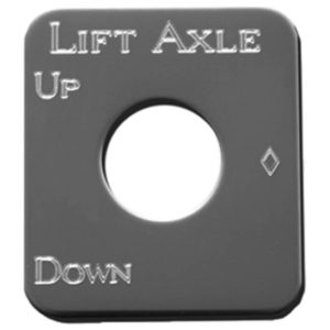 Rockwood Stainless Steel Lift Axle ID Plate For Kenworth W900L