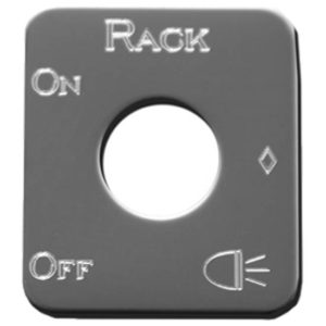 Rockwood Stainless Steel Rack On Off Switch ID Plate For Kenworth