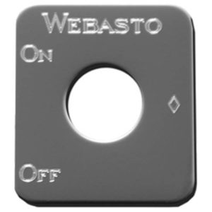 Rockwood Stainless Steel Webasto On Off Switch ID Plate For Kenworth