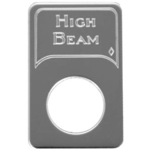 Rockwood Stainless Steel High Beam Switch ID Plate For Kenworth
