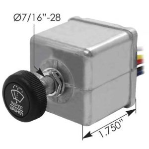 6 Lead Knob Windshield Wiper Control Switch  For Kenworth T300, T600, T800 & W900
