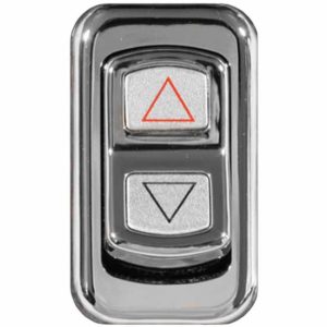 Rockwood Chrome Rocker Switch Cover For Engine Idle W/ Arrows For Peterbilt 2006-Newer