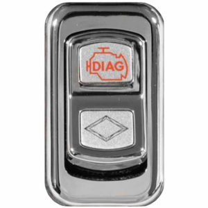 Rockwood Chrome Rocker Switch Cover For Diagnostic For Peterbilt 2006-Newer