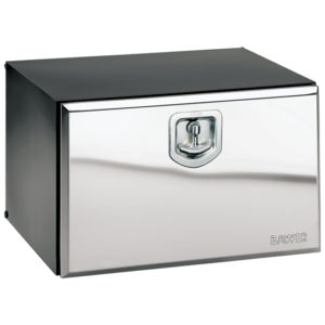 Bawer 18 X 18 X 30 Inch Black Powder-Coated Steel Tool Box With SS Single Door