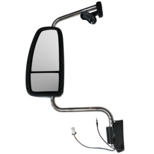 BESTfit Chrome Electric, Heated Mirror Assembly With Bracket For International 9200 Driver Side
