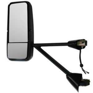 BESTfit Black Electric, Heated Mirror Assembly With Brackets Driver Side For Kenworth T600 & T800